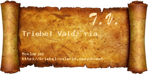 Triebel Valéria névjegykártya